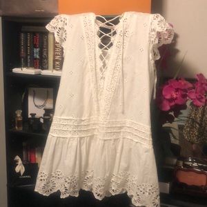 Free People Ivory Eyelet Dress